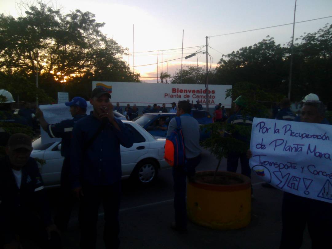 Trabajadores protestan en Planta Mara por insumos y pagos (Fotos)