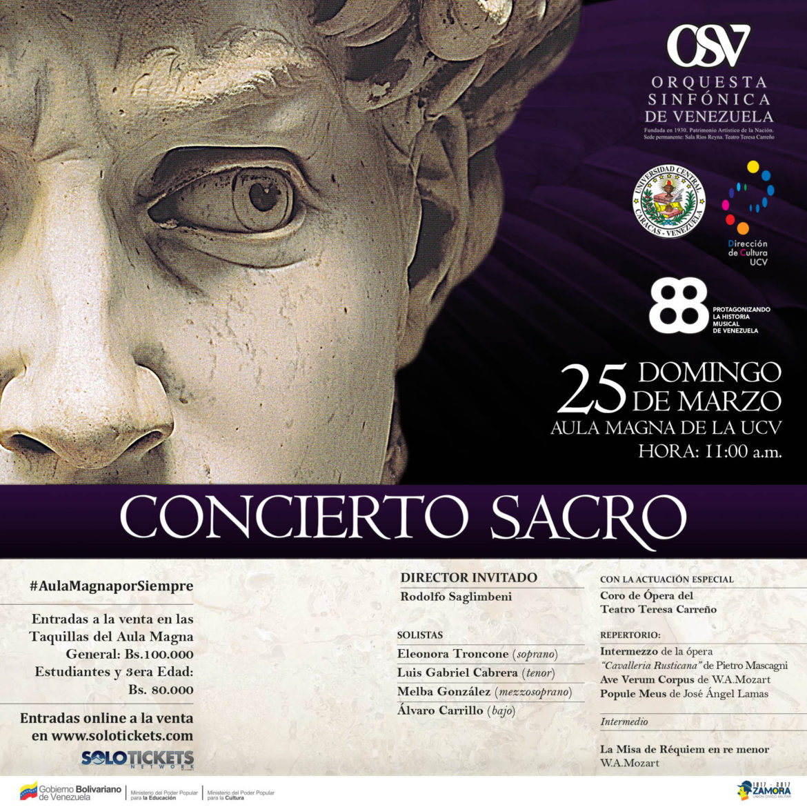 Sinfónica de Venezuela celebra 88 años con Concierto Sacro