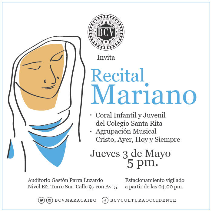BCV invita al Recital Mariano con varios coros y agrupaciones