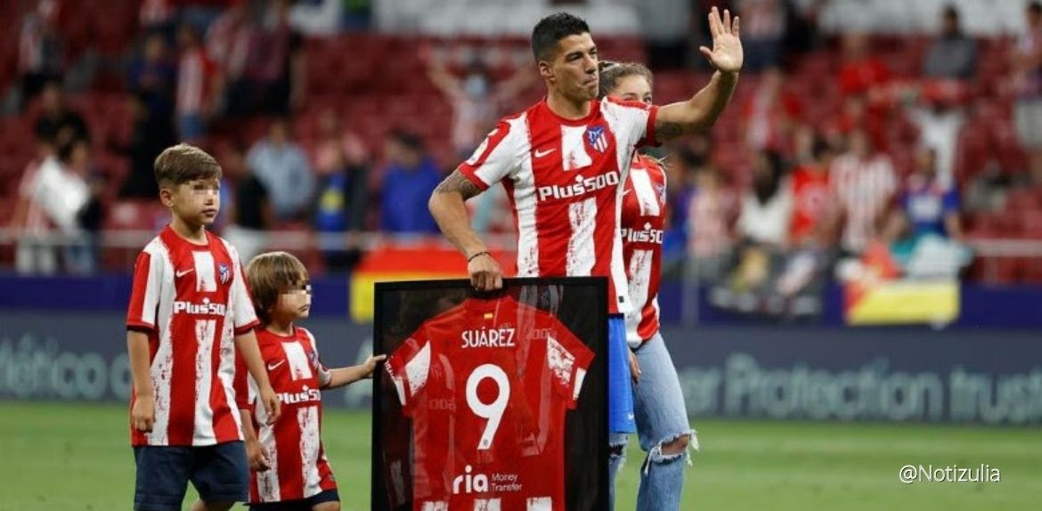 Emotivo homenaje del Atlético a Luis Suárez en su despedida