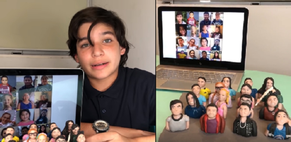 Niño venezolano rinde homenaje a las víctimas del colegio de Texas con sus figuras de plastilina