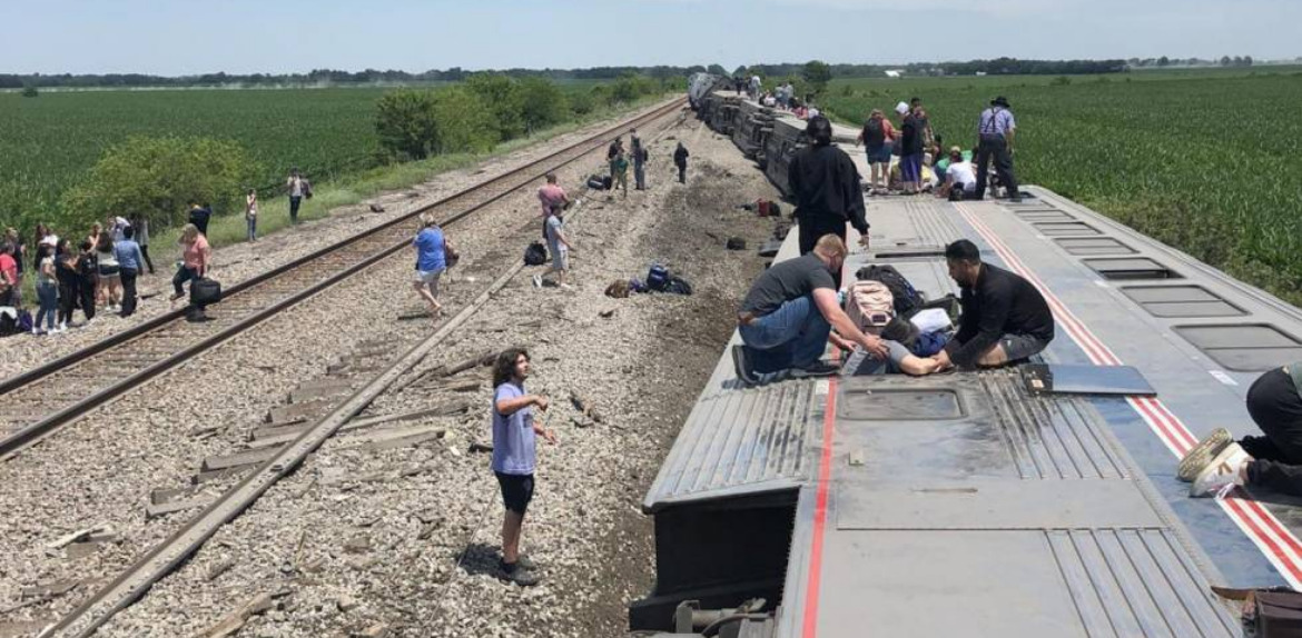 3 muertos y al menos 50 heridos en accidente de tren en Missouri EEUU.