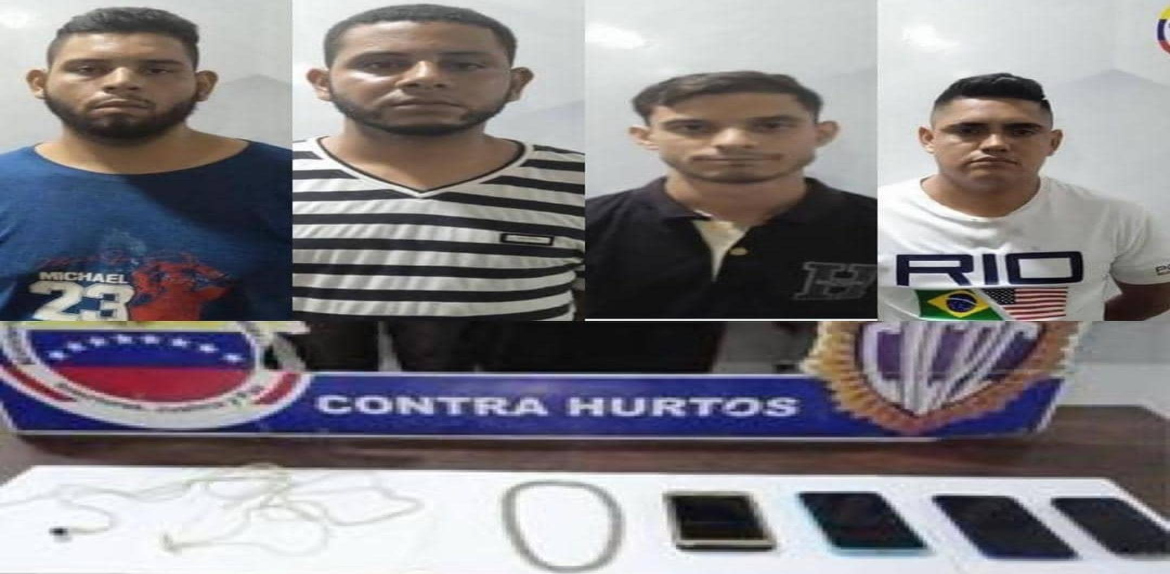 Capturan a 4 integrantes del grupo delictivo “Los Maleteros del Aeropuerto”.