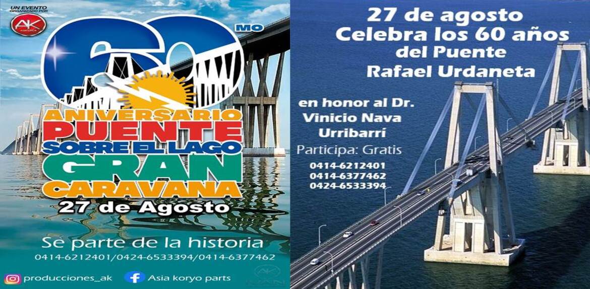 Zulianos celebrarán este miércoles 60 años del Puente General Rafael Urdaneta.