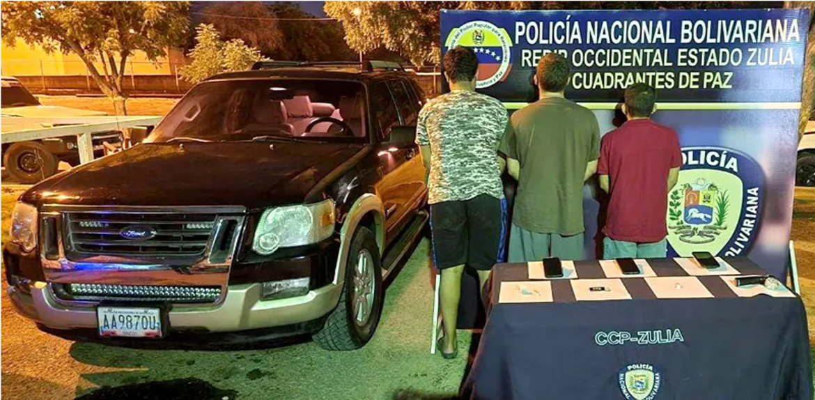 PNB captura a tres sujetos en Maracaibo por tráfico de drogas.