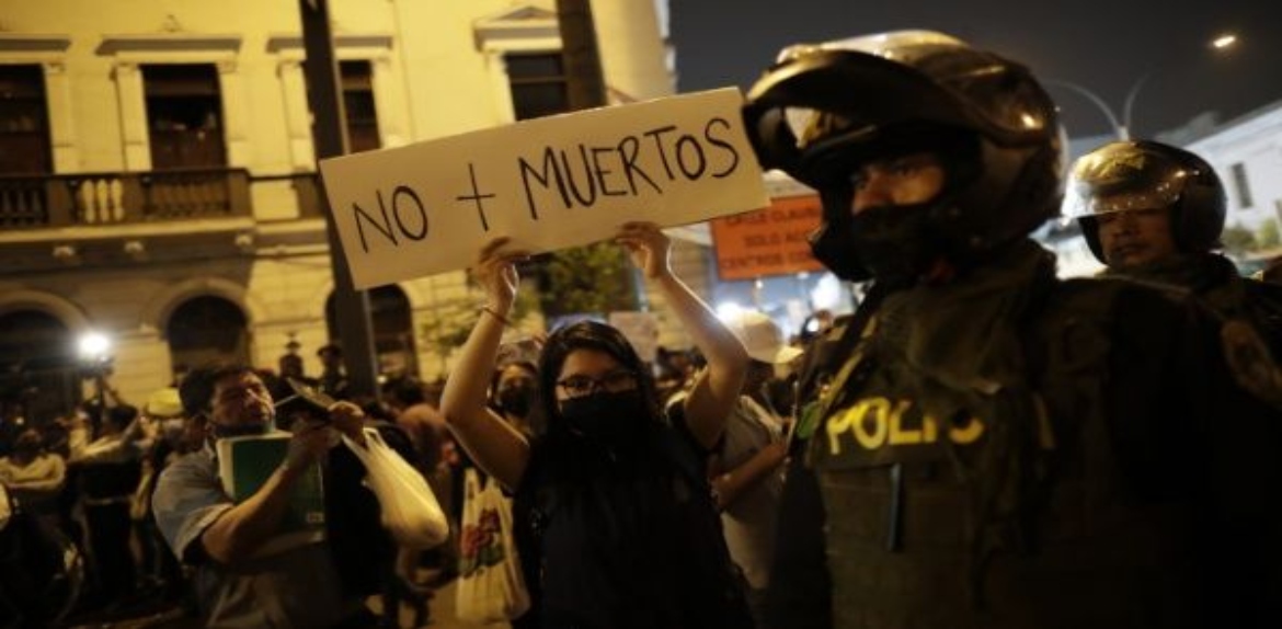 Van 24 fallecidos por represión contra manifestaciones en Perú