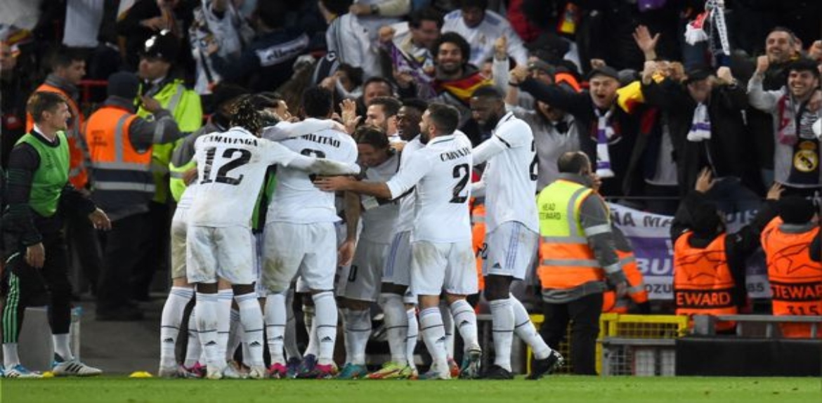Remontada épica: Real Madrid goleó 5-2 al Liverpool en Anfield por ida de octavos de final de la Champions League