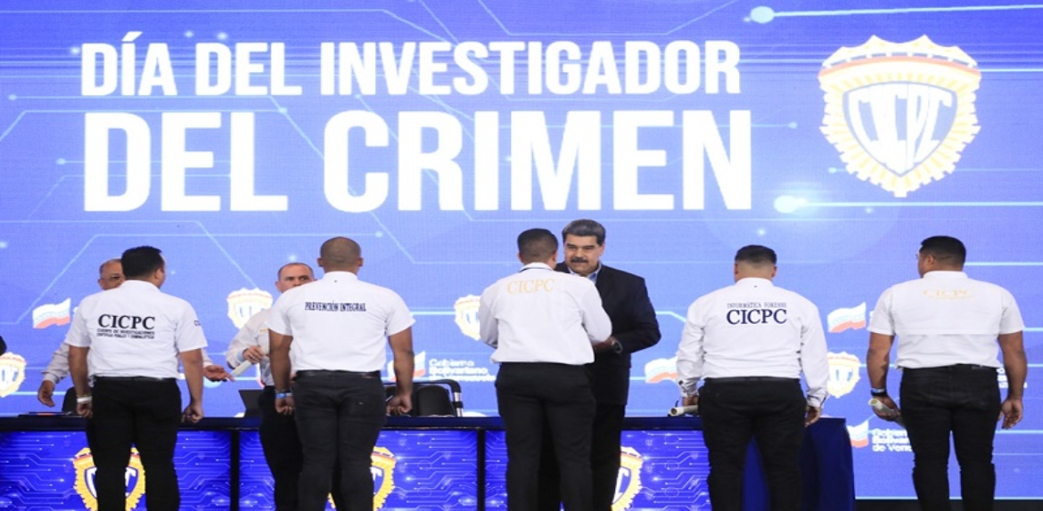 Maduro asiste al 65º aniversario del Día del Investigador del Crimen en Venezuela