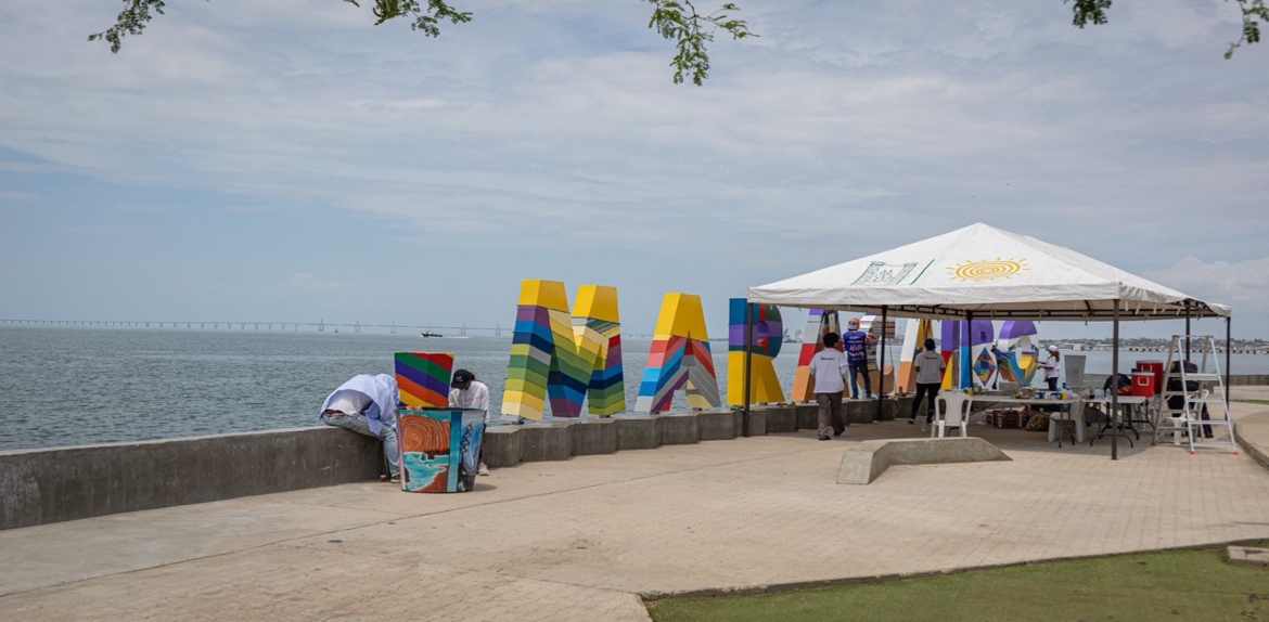 Lista la intervención artística de las letras corpóreas Maracaibo en la Vereda del Lago