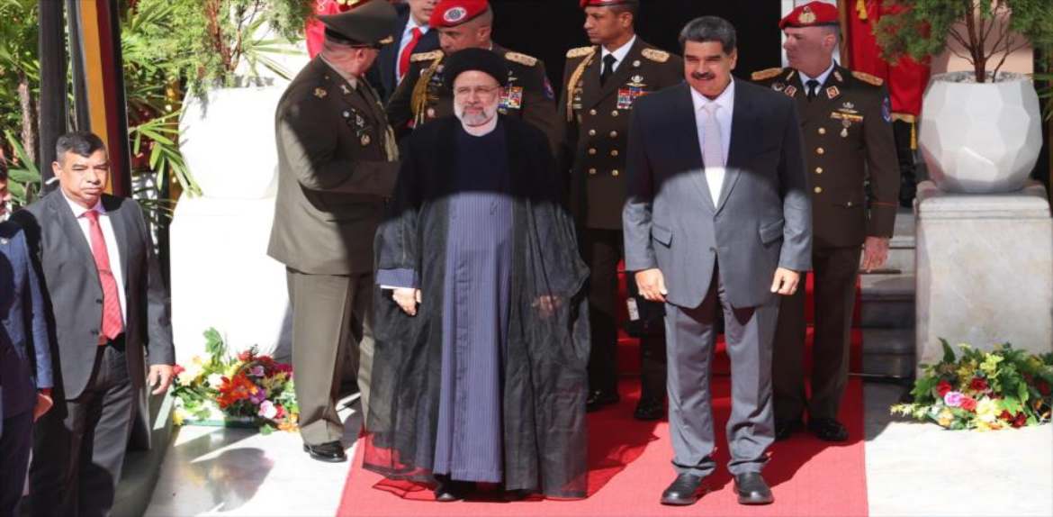Maduro recibe en Miraflores a su homólogo iraní Seyed Ebrahim Raisi