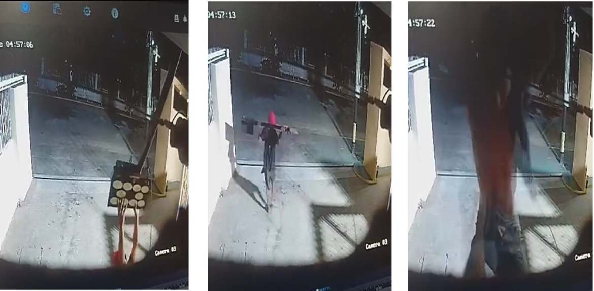 Ladrones son captados mientras roban reflectores frente al colegio Epifanía 