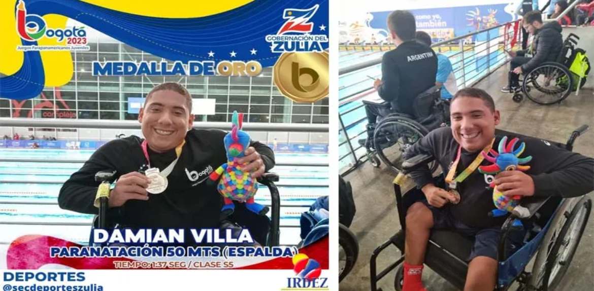 El zuliano Damián Villa ganó oro en V Juegos Parapanamericanos en Bogotá
