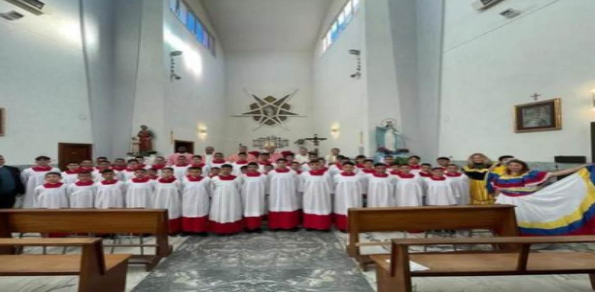 Niños Cantores del Zulia ofrecieron su servicio litúrgico en la eucaristía con la comunidad venezolana en Roma