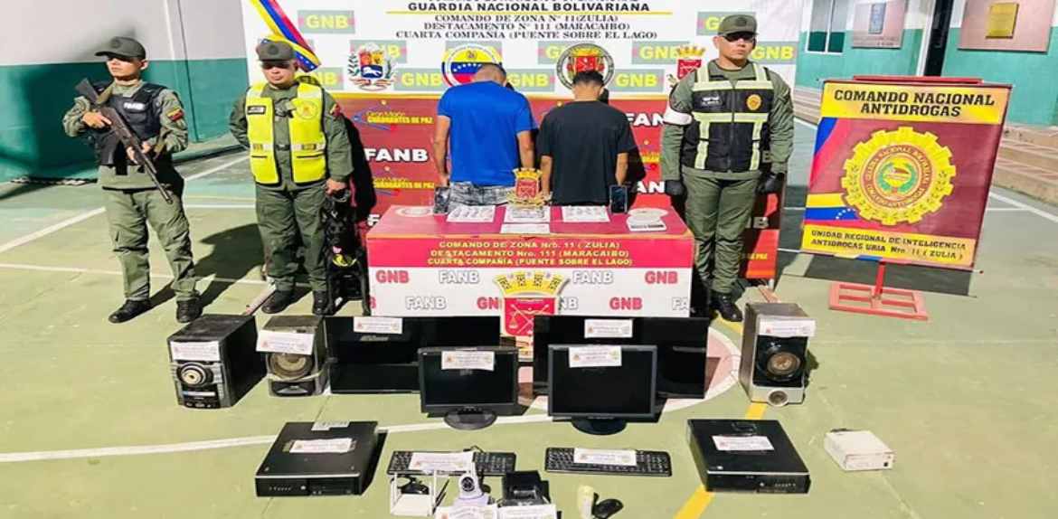 GNB desmanteló centro de apuesta clandestino en Maracaibo usado también para la venta de drogas