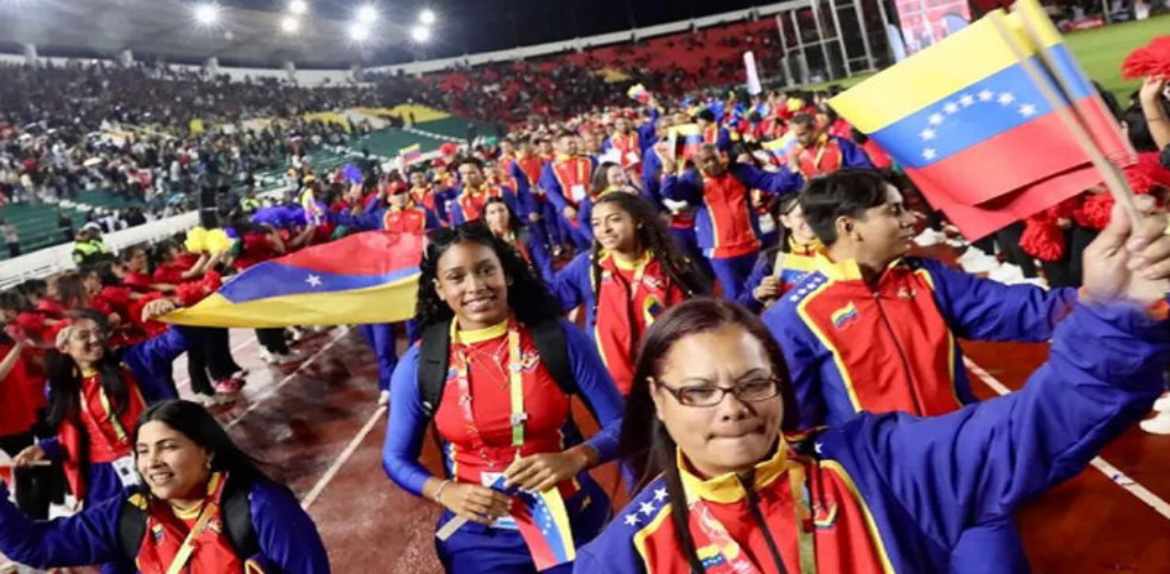 Venezolanos desfilaron con sus primeras medallas en la inauguración de los JBJ