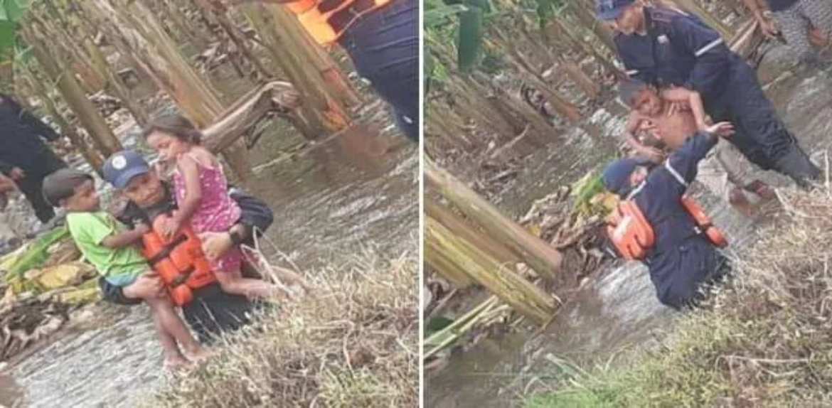 Zulia: Protección Civil rescata cuatro niños wayúu del río Quintanillo
