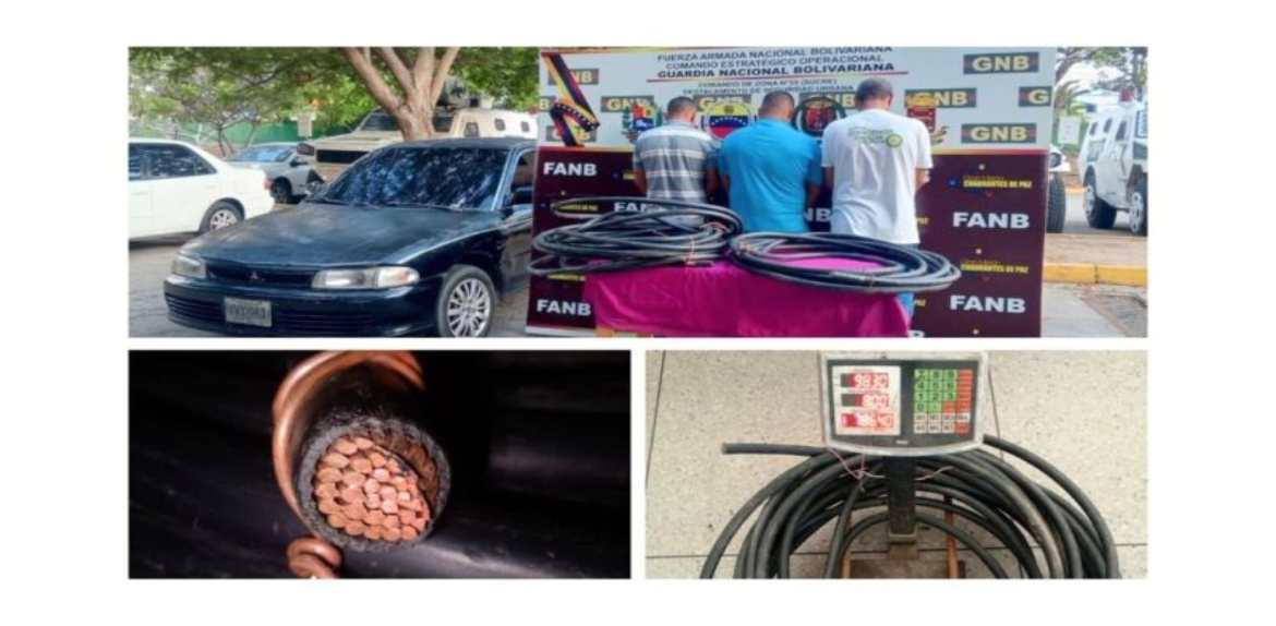 Tres trabajadores de Corpoelec detenidos por hurto de material estratégico
