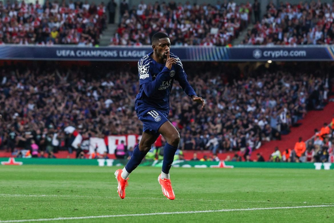 Dembélé le da el triunfo al PSG sobre Arsenal en la ida de semis en Champions