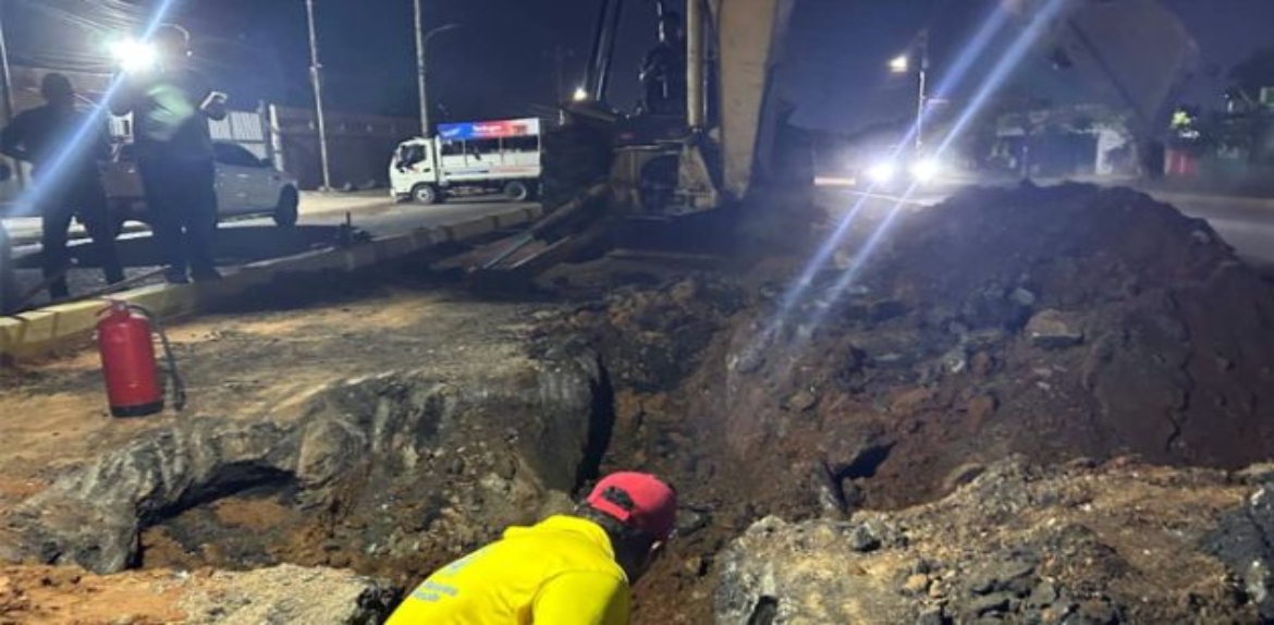 Alcaldía de Maracaibo repara fuga de gas en la Circunvalación 3