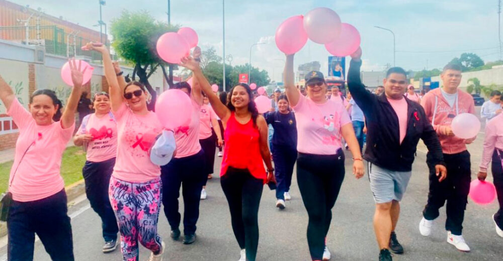 Hospital Adolfo Pons marchó por la prevención del Cáncer de Mama