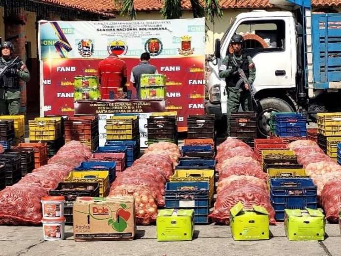 Fanb frustra contrabando de ocho toneladas de hortalizas en el Zulia