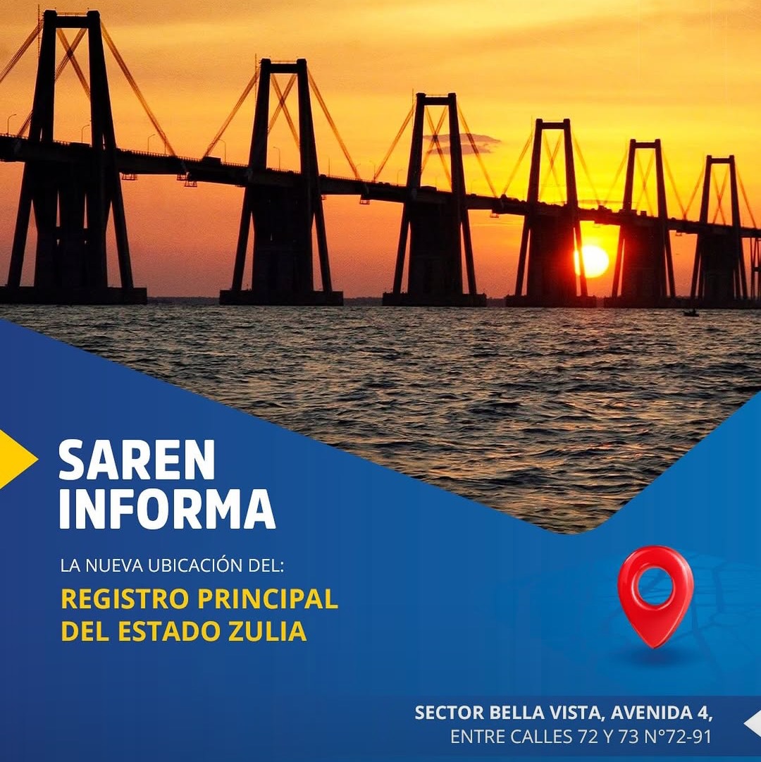 Saren anuncia nueva ubicación del Registro Principal del estado Zulia